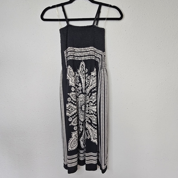 Shoreline Black White Mandalla Bandana Fit Flare Size S/M - Picture 1 of 8